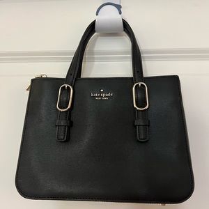 Kate Spade Black Saffiano Leather Triple compartment bag